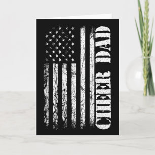 Patriottische Vaderdag Cheer Vader Cheerleader Che Kaart