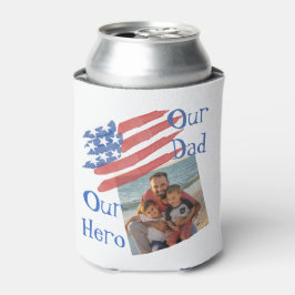 Patriottische Vaderdag Stars & Stripes Foto Blikjeskoeler