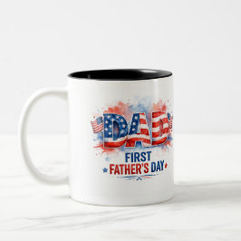 Patriottische Vaderdag Tweekleurige Koffiemok