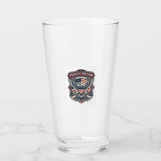 Patriottische Vaderdag Vector Grafische T-shirt Glas (Voorkant)