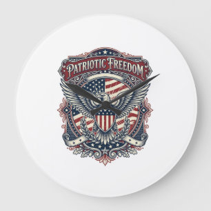 Patriottische Vaderdag Vector Grafische T-shirt Grote Klok