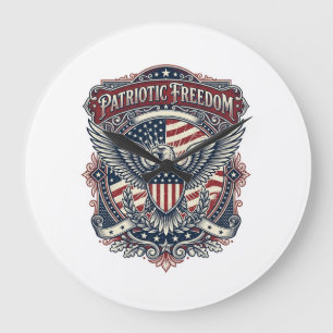 Patriottische Vaderdag Vector Grafische T-shirt Grote Klok