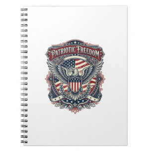 Patriottische Vaderdag Vector Grafische T-shirt Notitieboek