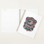 Patriottische Vaderdag Vector Grafische T-shirt Planner (Display)