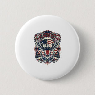 Patriottische Vaderdag Vector Grafische T-shirt Ronde Button 5,7 Cm