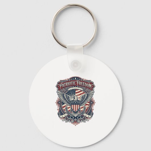 Patriottische Vaderdag Vector Grafische T-shirt Sleutelhanger (Voorkant)