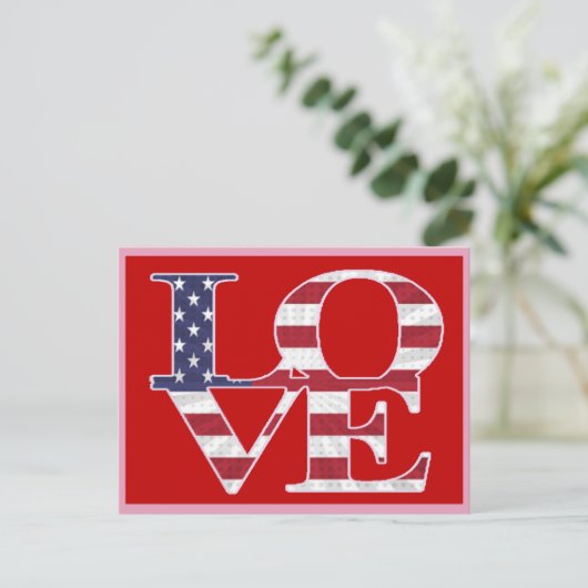 Patriottische Valentijnsdag Feestdagenkaart (Staand voorkant)