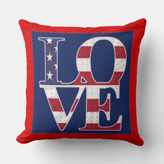 Patriottische Valentijnsdag Kussen (Voorkant)