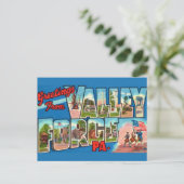 Patriottische Valley Forge PA Briefkaart (Staand voorkant)