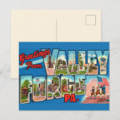 Patriottische Valley Forge PA Briefkaart (Voorkant / Achterkant)