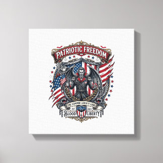 Patriottische Vampier Vrijheid Heer Horror Monster Canvas Afdruk