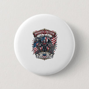 Patriottische Vampier Vrijheid Heer Horror Monster Ronde Button 5,7 Cm