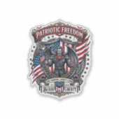 Patriottische Vampier Vrijheid Heer Horror Monster Sticker (Voorkant)