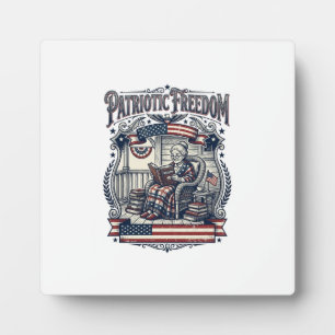 Patriottische Veranda Boekenwurm Vector Grafische  Fotoplaat