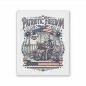 Patriottische Veranda Boekenwurm Vector Grafische  Sticker (Voorkant)