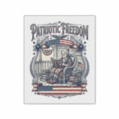 Patriottische Veranda Boekenwurm Vector Grafische Sticker (Voorkant)