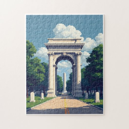 Patriottische Verborgen Afbeelding Mozaïek Activit Legpuzzel (Verticaal)