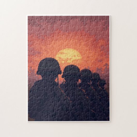 Patriottische Verborgen Beeld Mozaïek Activiteit G Legpuzzel (Verticaal)