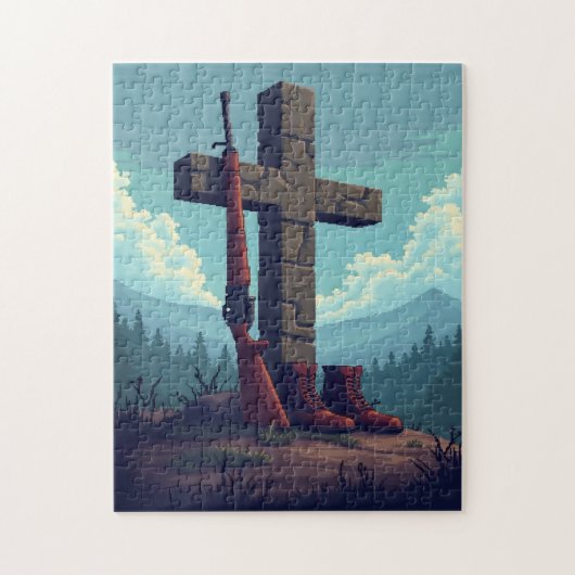 Patriottische Verborgen Beeld Mozaïek Activiteit S Legpuzzel (Verticaal)