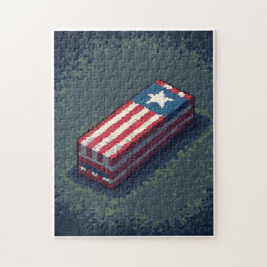 Patriottische Verborgen Beeld Mozaïek Activiteit S Legpuzzel (Verticaal)