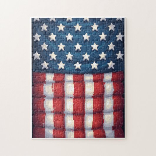 Patriottische Verborgen Beeld Mozaïek Activiteit S Legpuzzel (Verticaal)