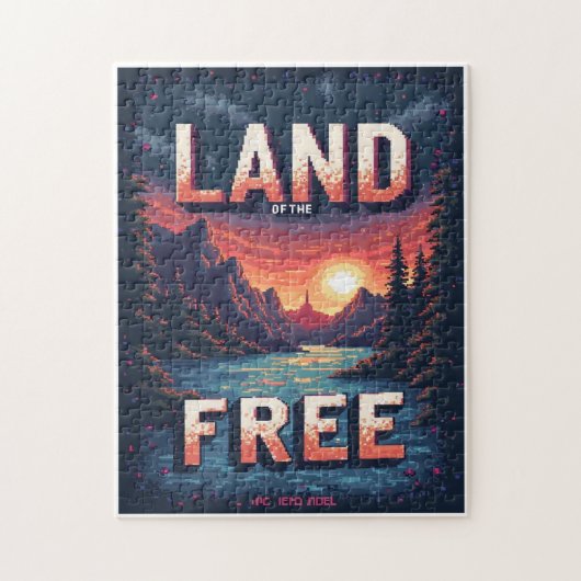 Patriottische Verborgen Beeld Mozaïek Activiteit S Legpuzzel (Verticaal)