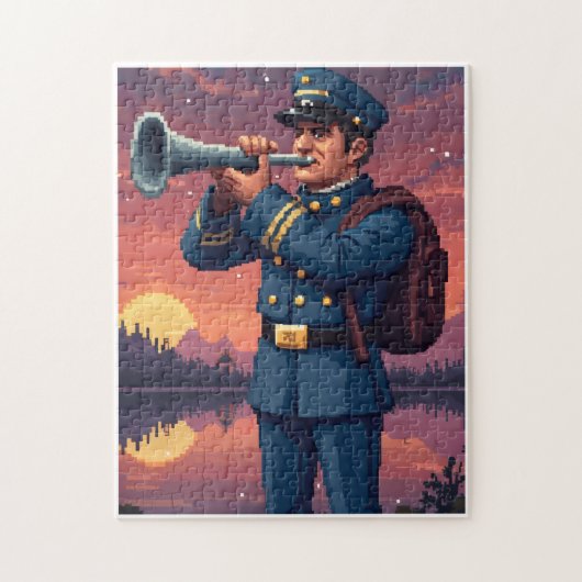 Patriottische Verborgen Beeld Mozaïek Activiteit S Legpuzzel (Verticaal)
