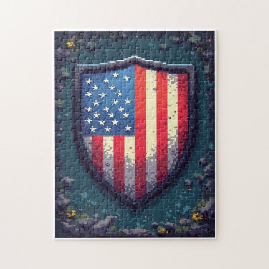Patriottische Verborgen Beeld Mozaïek Activiteit S Legpuzzel (Verticaal)
