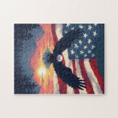 Patriottische Verborgen Beeld Mozaïek Activiteiten Legpuzzel (Horizontaal)