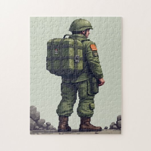 Patriottische Verborgen Beeld Mozaïek Activiteiten Legpuzzel (Verticaal)