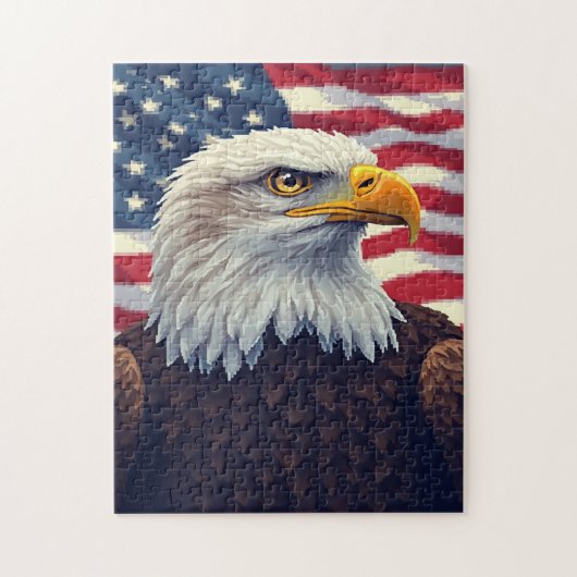 Patriottische Verborgen Beeld Mozaïek Activiteiten Legpuzzel (Verticaal)
