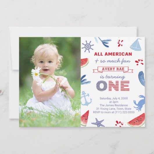 Patriottische Verenigde Staten Afbeelding eerste v Kaart (Voorkant)