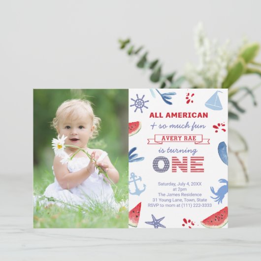 Patriottische Verenigde Staten Afbeelding eerste v Kaart (Staand voorkant)