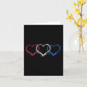 Patriottische Verenigde Staten Amerikaanse Harten  Kaart (Gele Bloem)