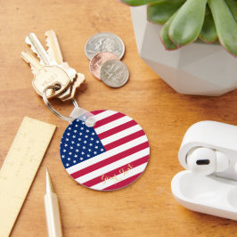 Patriottische Verenigde Staten Amerikaanse vlag, G Sleutelhanger