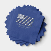 Patriottische Verenigde Staten Amerikaanse vlag Na Folie Servetten (Insitu (Gestapeld))