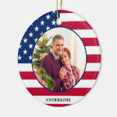 Patriottische Verenigde Staten Amerikaanse vlag Pe Keramisch Ornament (Links)