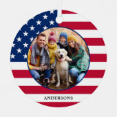 Patriottische Verenigde Staten Amerikaanse vlag Pe Metalen Ornament (Voorkant)