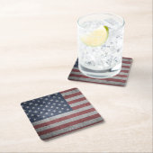 Patriottische Verenigde Staten Amerikaanse vlag Ro Kartonnen Onderzetters (Insitu)