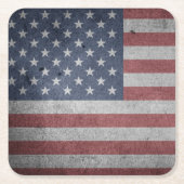 Patriottische Verenigde Staten Amerikaanse vlag Ro Kartonnen Onderzetters (Voorkant)