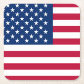 Patriottische Verenigde Staten Amerikaanse vlag Ro Kartonnen Onderzetters (Voorkant)