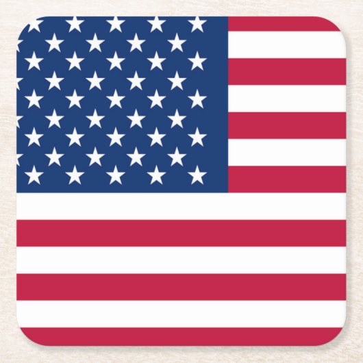 Patriottische Verenigde Staten Amerikaanse vlag Ro Kartonnen Onderzetters (Voorkant)