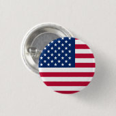 Patriottische Verenigde Staten Amerikaanse vlag Ro Ronde Button 3,2 Cm (Voorkant /achterkant)