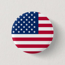 Patriottische Verenigde Staten Amerikaanse vlag Ro Ronde Button 3,2 Cm