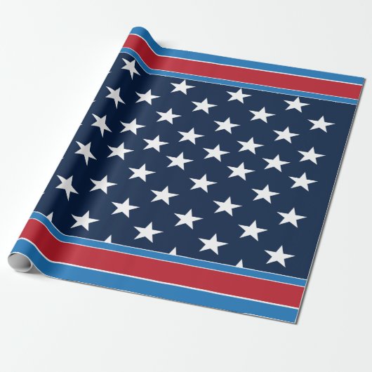Patriottische Verenigde Staten Amerikaanse vlag st Cadeaupapier (Uitgerold)