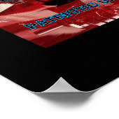 Patriottische Verenigde Staten Chrome Barbell Set Poster (Hoek)