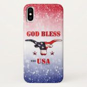 Patriottische Verenigde Staten - Longhorn Steer Ho Case-Mate iPhone Case (Achterkant)
