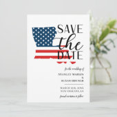 Patriottische Verenigde Staten Louisiana Destinati Save The Date (Staand voorkant)