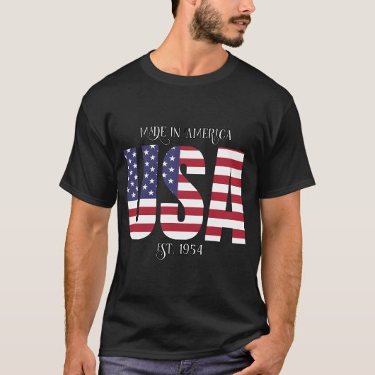 Patriottische Verenigde Staten Made in America T-shirt (Voorkant)