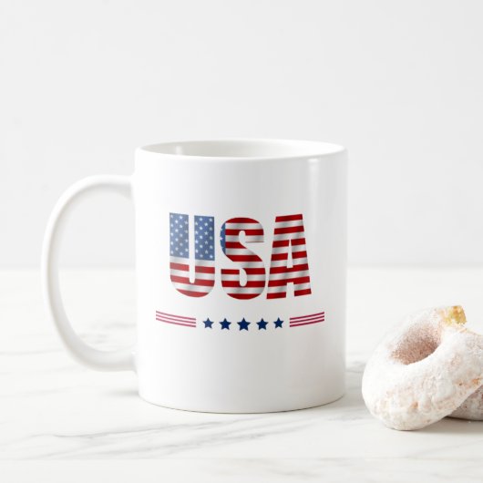 Patriottische Verenigde Staten Mok (Met donut)